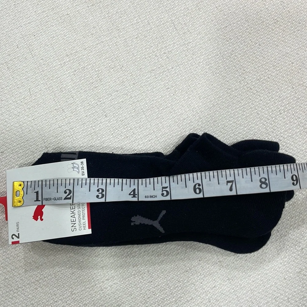 Puma 2-Pack Sneaker Black Socks- Size EU 35-38